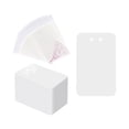 thumbnail image 2 of 100 tarjetas de presentación para llaveros con bolsas autoadhesivas para embalaje de joyas de 3'' x 4,7'' Blanco, 2 of 9