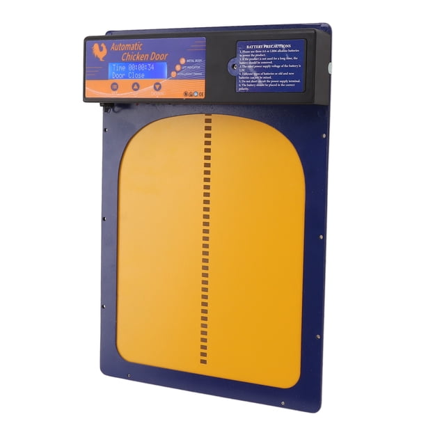 Puerta de Gallinero Automático con Temporizador aleación de Aluminio IP45 Pantalla LED Impermeable Aut Alimentado por Batería Puerta de Gallinero Automático Abridor de Puerta ANGGREK Otros