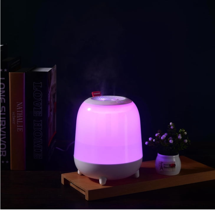 RAPOBRIX Cool Mist Humidifier for Bedroom with Nightlight - Ultrasonic Quiet Top Fill for Baby/Home (White)