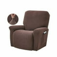 thumbnail image 1 of Stretch Recliner Chair Slipcover Elastic Full Couch Sofa Cover; Washable Coverage Solid Color Sofa Cover Replacement for LAZBOY, Chocolate, 1 of 1
