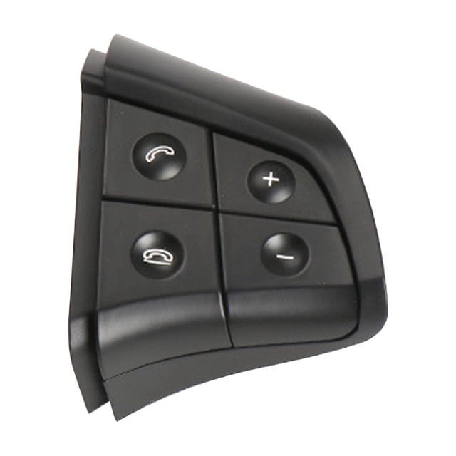 Interrupteur de Commande de Volant Droit Noir Amélioré à 4 Touches avec Base, Matériau ABS+PC, Compatible avec Mercedes Benz W164 GL/ML Class (2006-2009), W251 R Class (2006-2009), W245 B Class (2008-2011)