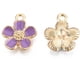 thumbnail image 1 of 10 piezas de dijes de flores de 5 pétalos de aleación de zinc, accesorios de joyería, colgantes y adornos, 1 of 2