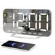 thumbnail image 1 of Reloj despertador JALL Slim LED con espejo digital, superficie blanca, 1 of 9