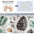 thumbnail image 4 of Christmas Tree Pattern Shower Curtain for Bathroom Shower Curtain Set with 12 Hooks Waterproof Fabric Bath Curtain for Bathtub Restroom Decor, 72 X 72 in, 4 of 6