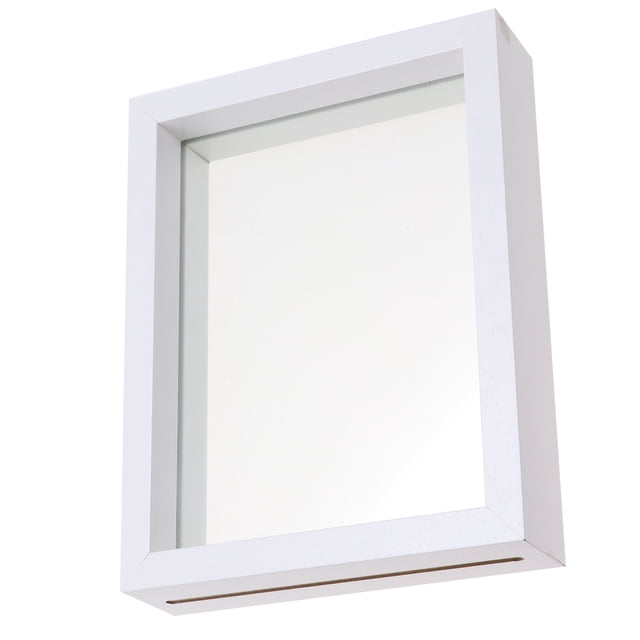 UPOUART Cadre en Verre à Fleurs Séchées Blanc MDF Protection Photo Chambre 1 Ensemble