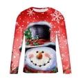 thumbnail image 4 of WXLWZYWL Men's Christmas Sweatshirt Crewneck Trendy Big and Tall Santa Printed Sweatshirts Pullover Tops Party Apparel, 4 of 5