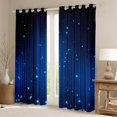 thumbnail image 2 of Abstract Ombre Curtains Black and Blue Window Curtains for Bedroom Living Room,Glitter Striped Curtains & Drapes 2 Panels 38"Wx45"L, 2 of 6