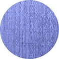 thumbnail image 1 of Ahgly Company Machine Washable Indoor Round Abstract Blue Modern Area Rugs, 5' Round, 1 of 4