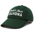 thumbnail image 4 of DALIX Worlds Best Grandma Hat Gift Embroidered Cotton Cap in Dark Green, 4 of 6