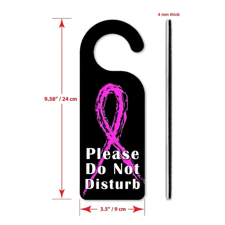 Do Not Disturb Door Knob Hanger Sign - Breast Cancer Awareness