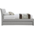 thumbnail image 4 of Meridian Furniture Myles Lit Gigogne Simple en Tissu Texturé en Lin Gris, 4 of 9