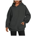 thumbnail image 2 of Mode Quotidienne des Femmes Sweat-Shirts Décontractés à Col Rond à Manches Longues Sweat-Shirts de Couleur Unie Coffee L, 2 of 5