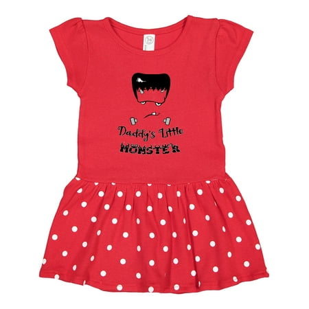 

Inktastic Halloween Baby Frankenstein Daddy s Little Monster Gift Toddler Girl Dress