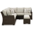 thumbnail image 4 of Signature Design by Ashley Brook Ranch Brown Outdoor Sectional - Set of 3, 4 of 12