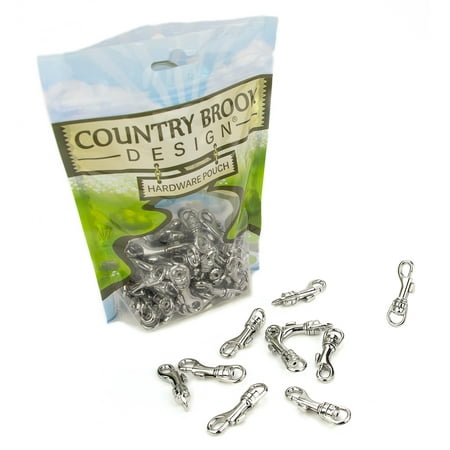 

10 - Country Brook Design® 1/4 inch Heavy Swivel Snap Hooks