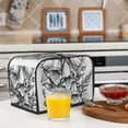 thumbnail image 6 of Yiaed Monochrome Botanical Illustration Print Two Slice Bread Machine Cover, Universal Size Kitchen Appliance Cover for Bread Machine,Bread Machine Cover, 6 of 7