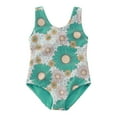 thumbnail image 1 of Hiiyo Maillot de Bain une Pièce pour Filles Séchage Rapide Col Rond Maillot de Bain Enfants, 1 of 8