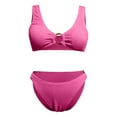 thumbnail image 4 of HBYJLZYG Bikini Sets For Women, Knitted Swimsuits Thong Two Piece Solid Color Bathing Suits Sets Beach Swimwear, 4 of 5