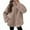 Brown, variant on RYRJJ Womens Oversized Sherpa Fleece Jacket Casual Zip Up Teddy Coat Winter Warm Stand Collar Fuzzy Outerwear with Pockets(Brown,L)