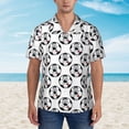 thumbnail image 5 of Uemuo Happy Football Printed Regular Fit Short Sleeve Casual Hawaiian Shirt for Men,Aloha shirt,Tropical shirt,Floral print shirt,Vacation Beach shirt-, 5 of 9