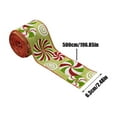 thumbnail image 3 of Christmas Tree Ribbon Decorations,Christmas Ribbon for Tree Wired,Red White Peppermint Candy Cane,Garland,Gifts,Wrapping,Wired Ribbon for Christmas Home Decoration Gift Wrapping Bow Making Wreath, 3 of 7