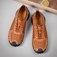 thumbnail image 5 of Mens Mesh Casual Shoes Outdoor Lightweight Hiking Shoes Soft Breathable Sneakers Non-slip Driving Shoes Brown 10.5 US, 5 of 7