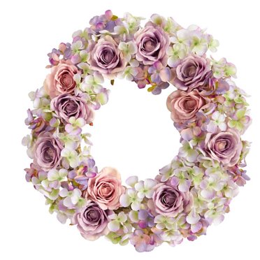 Glitter Rose Heart Wreath - Walmart.com