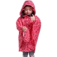 thumbnail image 2 of Poncho de lluvia para niños Chaqueta con capucha Chubasquero, Estrella rosa, M Feliz Sencillez, 2 of 5