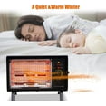 thumbnail image 6 of ETL Portable Radiant Heater, 1250W/1500W Space Heater for Indoor Use, Rapid Heating with Adjustable Thermostat, Perfect for garages, Black, 6 of 8