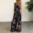 thumbnail image 2 of Leutsin Salopette Sans Manches pour Femmes, Décontractée, Imprimé Floral, Été, Pantalon Grand, 2 of 5