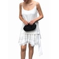thumbnail image 3 of Women Lace Mini Dress Slip Sleeveless Patchwork Lace Tiered Short Dresses Flowy Dress White S, 3 of 10