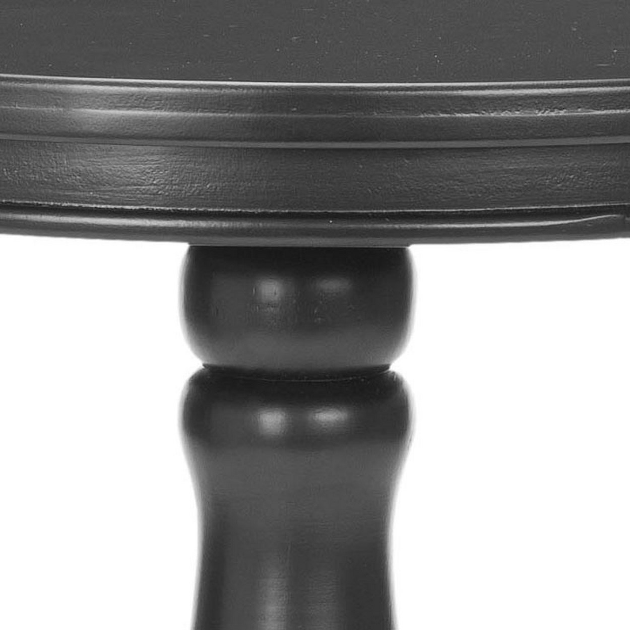 SAFAVIEH Vivienne Classic Solid Round Top Side Table, Black