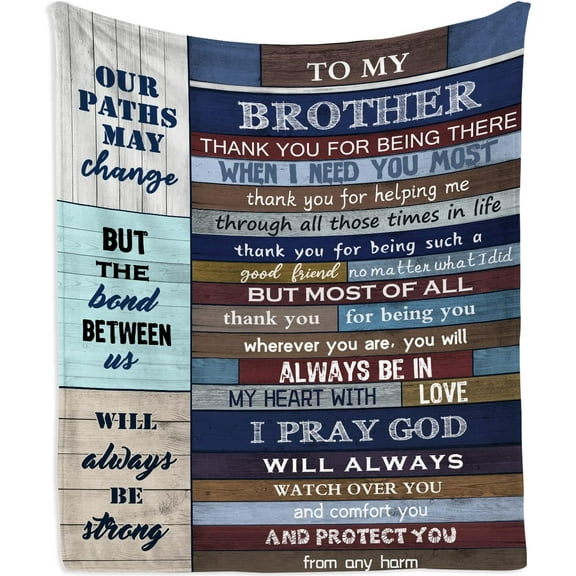 Gifts for Brother, Brother Gifts Blanket 50"x60", Brother Gifts from Sister, Big Brother Gift, Brother Birthday Gift, Birthday Gifts for Brother, Brother Gifts Christmas,Best Brother Ever Gift