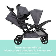 Baby Trend Sit N Stand Double 2.0 Stroller, Dash Grey, Compact Fold, Compatible with Car Seats