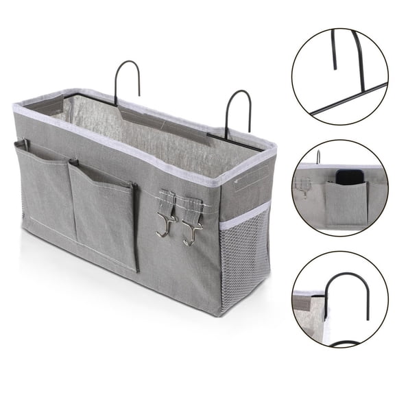 Hanging Baskets for Organizing,Fabric Wall storage Basket,Wall Organizer for Closet,Kitchen, Bedroom, Office, RV Camper,Locker (Gray)