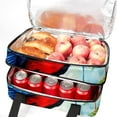 thumbnail image 5 of Toucan Double Layered Insulated Refrigerated Lunch Bag with Two Compartments, Large Capacity, Hand Carry - 7.1x11.4x16.1 Inches, 5 of 6