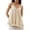 L0102 Beige, variant on Women's Flowy Ruffle Hem Cami Tank Top Casual Solid Color Deep V Neck Sleeveless Peplum Camisole Summer Beachwear