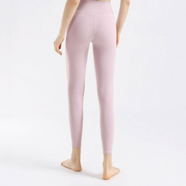 eczipvz Fleece Lined Leggings Workout Leggings for Women Seamless Scrunch Tights Tummy Control Gym Fitness Girl Sport Active Yoga Pants L Pink