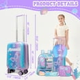 thumbnail image 2 of Kids Carry on Luggage Sets Travel Essentials with Travel Pillow School Bag ,Rolling Suitcase with Wheels Airline Approved 16 Inch, 2 of 6