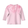 thumbnail image 3 of YOUYEDIAN Girls 3/4 Sleeve Tops Kids Spring Summer Crew Neck Shirts Toddler Casual Lightweight Cute Blouses Clothes (Pink, 13-14 Years), 3 of 4