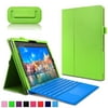 Infiland Folio PU Leather Cover Case For Microsoft Surface Pro 4 12.3-inch Tablet, Green
