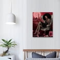 thumbnail image 3 of COMIO Black Woman Pink Stuff Canvas Poster Framed Wall Art African American Modern Black Girl Picture Painting Print Artwork for Bedroom Living Room Home Office Decor, 3 of 4