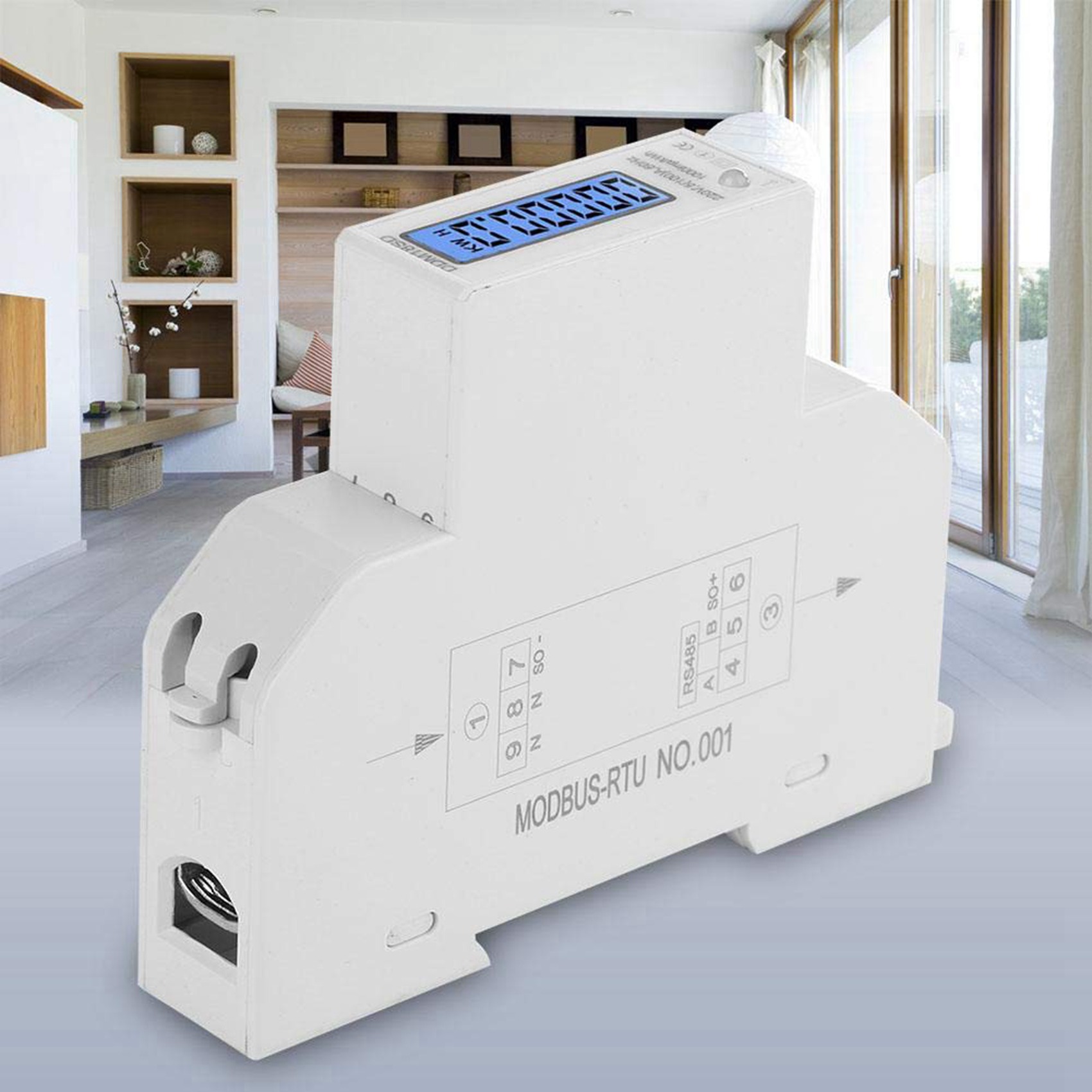 3X 5-100A 220V Energy Meter Single Phase RS485 MODBUS Protocol LCD Backlit Display Din Rail Watt Meter Energy Meter