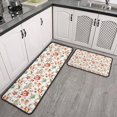 thumbnail image 2 of Pioneer Flower Floral Print Pattern Kitchen Rugs Sets Of 2,Anti Fatigue Kitchen Mat Rugs Non Slip Washable,Decorative Kitchen Floor Mats for Kitchen,Sink,Laundry,17"X30"+17"X47", 2 of 7
