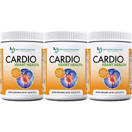 Cardio Heart Health-L-Arginine Powder Supplement-5000mg Plus 1000mg L-Citrulline-with Minerals, and Antioxidants Vitamin C & E-Total Cardiovascular System Health (Pack of 3)