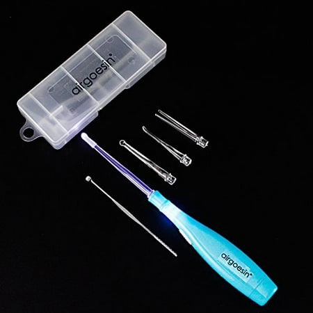 Lighted Best Tonsil Stone Removing Tool w/ 3 Adapters Tips & Tonsillolith