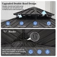 thumbnail image 4 of MEWANG 12'x 12'Outdoor Hardtop Gazebo, Metal Double Roof Canopy Gazebo with Curtains and Nettings for Patio,Party., 4 of 7
