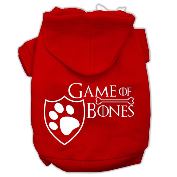 Pet Dog Cat Hoodie Screen Printed, "Game of Bones"
