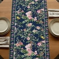 thumbnail image 5 of Table Runners 36 Inches Long Dress Scarves, Navy Blue Flowers Farmhouse Kitchen/Dining Table Runner, Short Coffee Tablerunners, Spring Floral Elegant Pastoral Botanical 13x36 Inch, 5 of 9