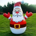 thumbnail image 1 of Papá Noel inflable de Navidad de 31,5 pulgadas, decoración divertida de inflables de Papá Noel navideño con luz LED que cambia de color, 1 of 4